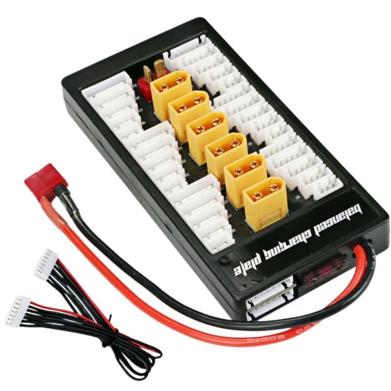 Drone Battery Parallel Board - 6-in-1 XT60 Parallel-Ladeplatte 2S-6S Lipo-Balance-Ladegerät für