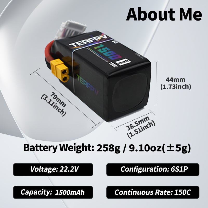 TERFPV Lipo-Akku 6S 22,2V 1300 – Drone Battery 6S Bewertung und Preis