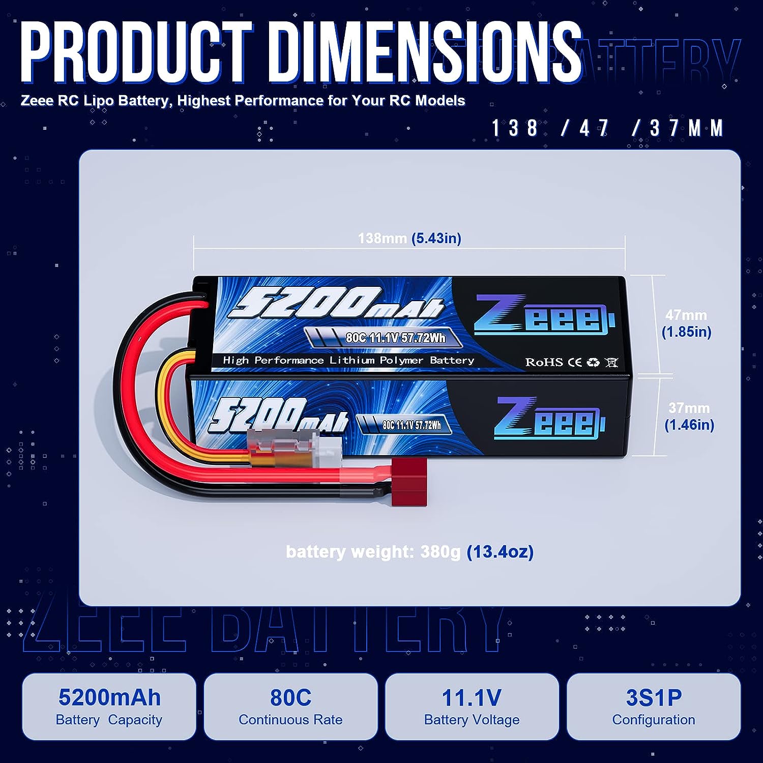 1/2 stücke Zeee 3S 5200 mAh Li – Drone Battery 3S Bewertung und Preis