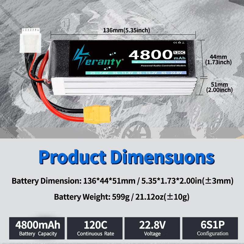 TERANTY 6S 4800mAh Lipo-Akku 2 – Drone Battery 6S Bewertung und Preis