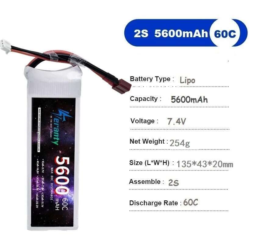 TERANTY 5600MAH 60C 2S 3S 4S 6 – Drone Battery 4S Bewertung und Preis