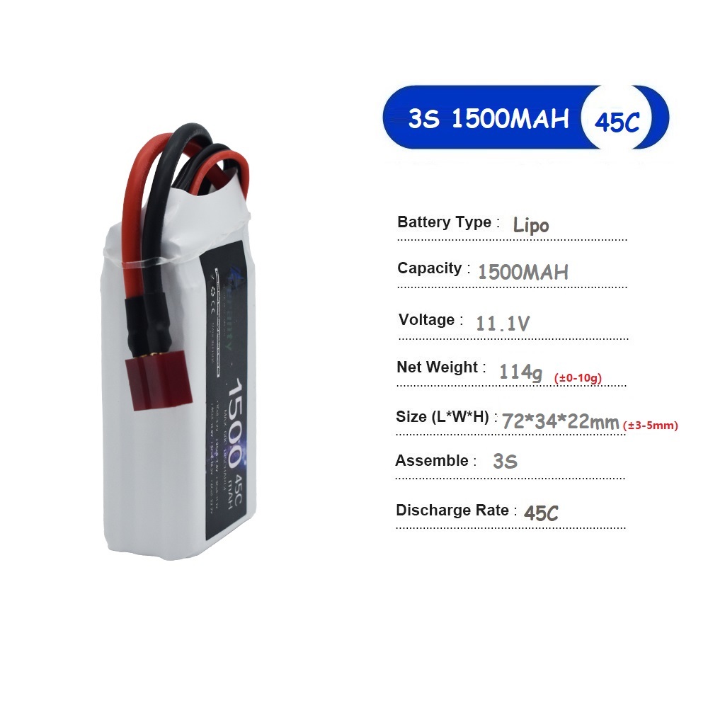 11,1 V LiPo Batterie 3S 1500ma – Drone Battery 3S Bewertung und Preis